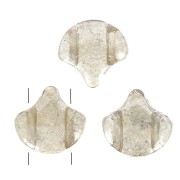 Perles en verre Ginko Duo 2 trous 7.5x7.5 mm - Crystal Gleam Orange Glaze x10g