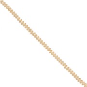 Chaîne maille Fantaisie en épis 6 mm en Acier inoxydable 304 Doré x50cm