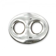 Intercalaire grain de café 15x12 mm en Argent 925 x1|raw }}