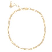 Bracelet maille Gourmette limée 2.3 mm en Gold filled (or laminé) x16.5 cm|raw }}