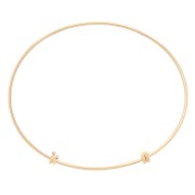 Bracelet jonc lisse taille ajustable 75 - 85 mm - Gold filled (or laminé) x1