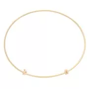 Bracelet jonc lisse taille ajustable 75 - 85 mm -  Gold filled (or laminé)  x1