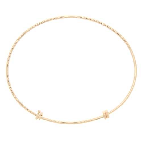 Bracelet jonc lisse taille ajustable 75 - 85 mm -  Gold filled (or laminé)  x1
