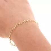 Chaîne maille Forçat 3.5 mm en Gold filled (or laminé)  x20cm