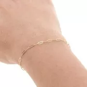 Chaîne maille Rectangle 2 mm en Gold filled (or laminé)  x50cm