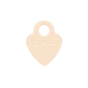 Sequin coeur 4.5x3.5 mm en Gold filled (or laminé) x1