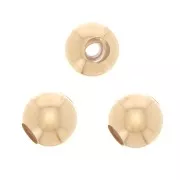 Perle stoppeur 8 mm avec un trou de 2.5 mm en Gold Filled (or laminé) x1