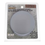 Bloc à taper rond 7.6 cm - Tas plat en acier avec base en silicone x1