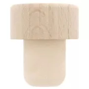 Bouchon en bois décoratif 35x29 mm à customiser x1