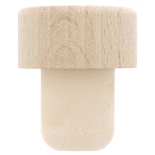 Bouchon en bois décoratif 35x29 mm à customiser x1