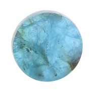 Cabochon plat rond - palet - 6 mm en pierre gemme - Apatite x1
