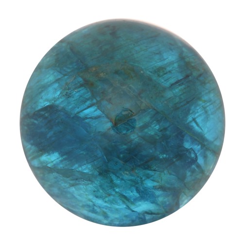 Cabochon rond 10 mm en pierre gemme - Apatite x1