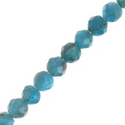 Perles rondes facettées 3 mm pierre gemme - Apatite x25|raw }}