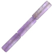 Perles tubes en pierre gemme 15x5 mm - Amethyste x5|raw }}