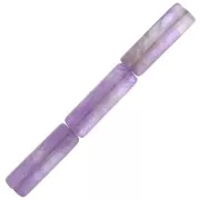 Perles tubes en pierre gemme 15x5 mm - Amethyste x5