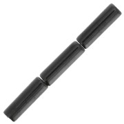 Perles tubes en pierre gemme 15x5 mm - Onyx noir x5|raw }}