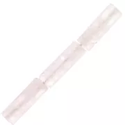 Perles tubes en pierre gemme 15x5 mm - Quartz rose x5