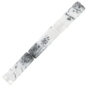 Perles tubes en pierre gemme 15x5 mm - Dendrite x5