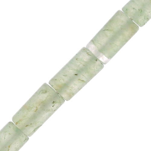 Perles tubes en pierre gemme 10x5 mm - Aventurine x5