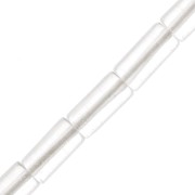 Perles tubes en pierre gemme 10x5 mm - Cristal de roche x5|raw }}