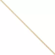 Chaîne maille Gourmette limée 1.2 mm - Plaqué Or 3 microns x50cm