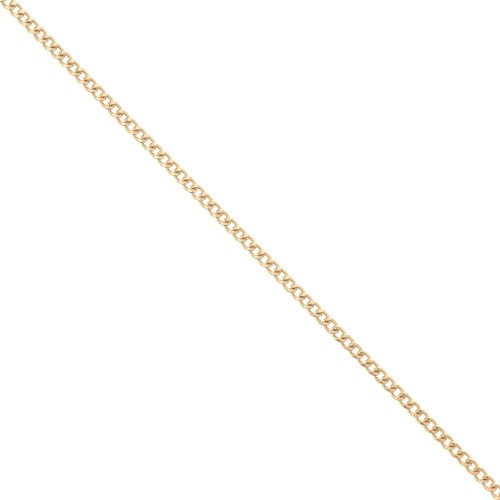 Chaîne maille Gourmette limée 1.2 mm - Plaqué Or 3 microns x50cm