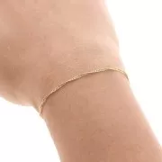 Chaîne maille Singapour 1.6 mm - Plaqué Or 3 microns x50cm