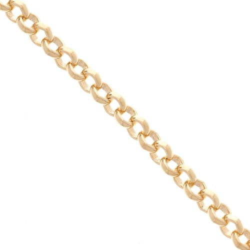 Chaîne maille Jaseron 4.6 mm - Plaqué Or 3 microns x20cm