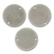 Intercalaires ronds lisses 2 trous 12 mm argenté vieilli x5