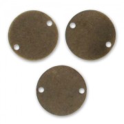 Intercalaires ronds lisses 2 trous 10 mm bronze x5|raw }}