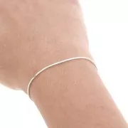 Chaîne maille Serpentine carrée 1 mm en Argent 925 x50cm