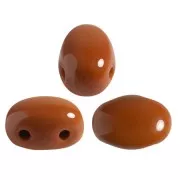 Perles en verre Samos® par Puca® 7x5 mm - Opaque Chocolate x10g
