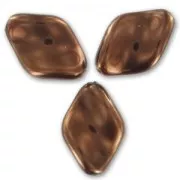 Perles torsadées nacrées 19x13 mm Maroon x10