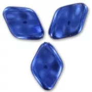 Perles torsadées nacrées 19x13 mm Marine Blue x10