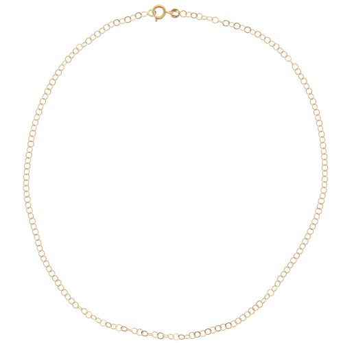 Tour de cou maille forçat ronde 3 mm - Plaqué Or 3 microns x42 cm