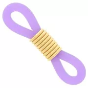 Attaches lunettes avec ressort Violet/doré x4