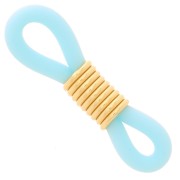Attaches lunettes avec ressort Bleu Turquoise/doré x4|raw }}