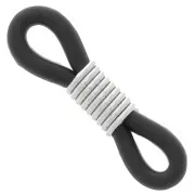 Attaches lunettes avec ressort Noir/argenté x4