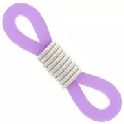 Attaches lunettes avec ressort Violet/Argentéx4