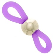 Attaches lunettes avec perle ronde Violet/Argenté x4|raw }}