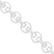 Chaîne maille Fantaisie disques évidés 4 mm en Argent 925 x50cm