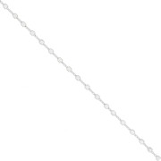 Chaîne maille Fantaisie avec cubes 2 mm en Argent 925 x50cm