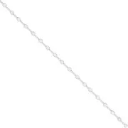 Chaîne maille Fantaisie avec cubes 2 mm en Argent 925 x50cm