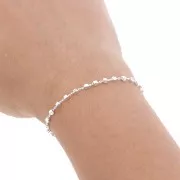 Chaîne maille Fantaisie avec cubes 2 mm en Argent 925 x50cm