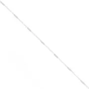 Chaîne maille Forçat avec des tubes 1.2 mm en Argent 925 x50cm