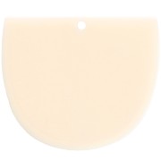 Pendentif demi-lune en acétate mat 29x34 mm - Ivoire x1