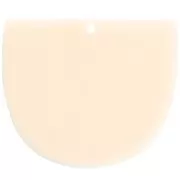 Pendentif demi-lune en acétate mat 29x34 mm - Ivoire x1