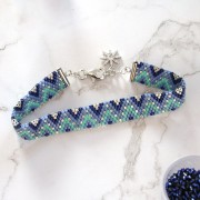 Embout pour tissage de perles rocailles & Delica Miyuki 10 mm - Rhodié x1