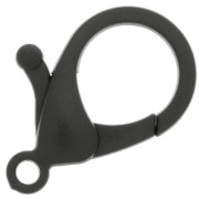 Fermoir mousqueton 36 mm en acrylique - Noir x1|raw }}