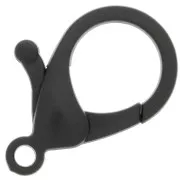 Fermoir mousqueton 36 mm en acrylique - Noir x1